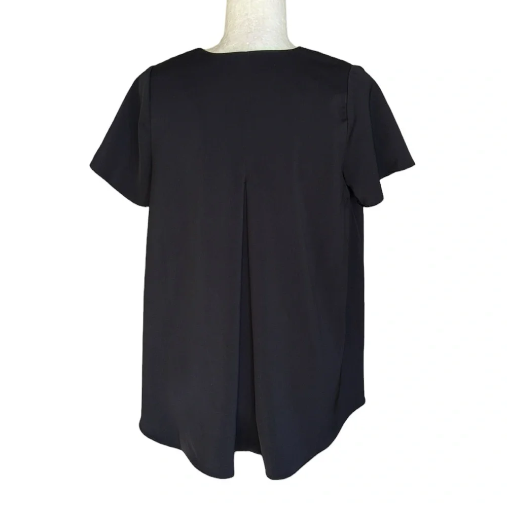 Gretchen Scott Black Short Sleeve Swing Top - S - Picture 6 of 10